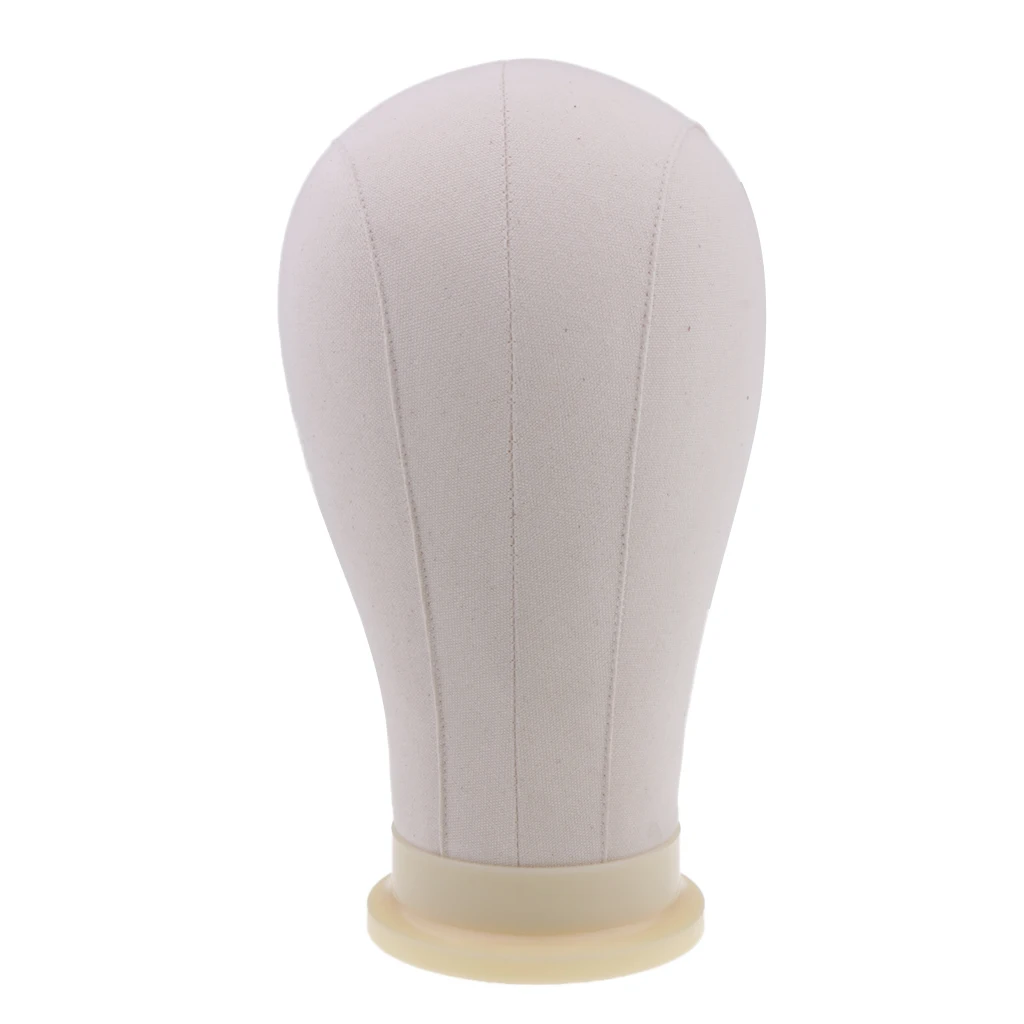 Canvas Cork Mannequin Head Wig Hat Making Glasses Holder Display Head Pins - 21/ 22/ 23/ 24 Inch Optional (4 Types) 