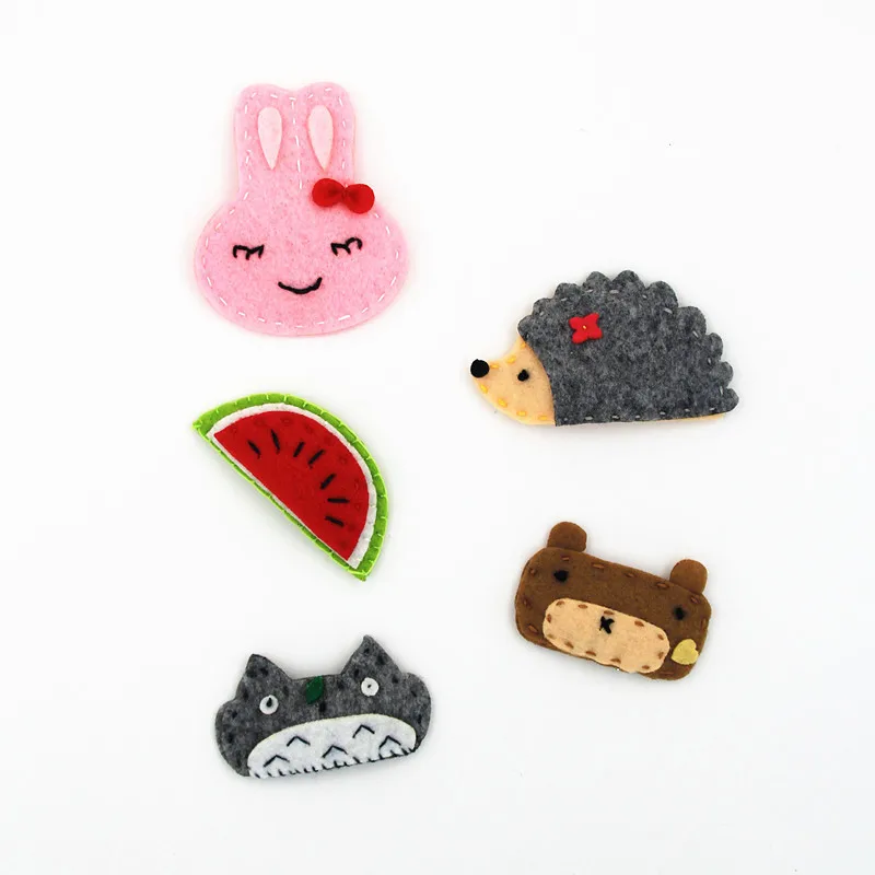 

GG & MM jewelry children hair accessories wholesale non - woven cartoon rabbit Tottenham hair clip animal BB folder
