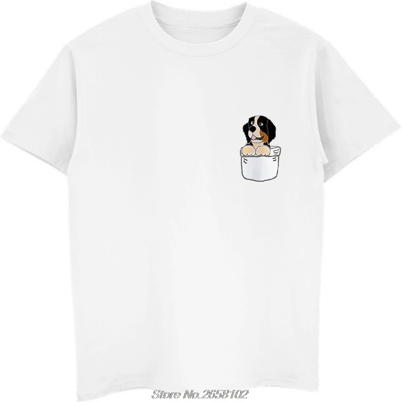 

Bernese Mountain Dog T Shirt men Summer fashion t-shirt casual white print O-Neck print male men top tees harajuku streetwear