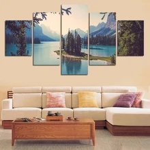 Framed Wall Art Modular Pictures Painting HD Printed 5 Panel Beautiful Natural Landscape Canvas Poster Home