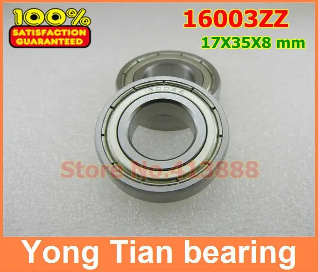

1pcs Double Shielded Deep Groove Ball Bearings 16003ZZ 17*35*8 mm