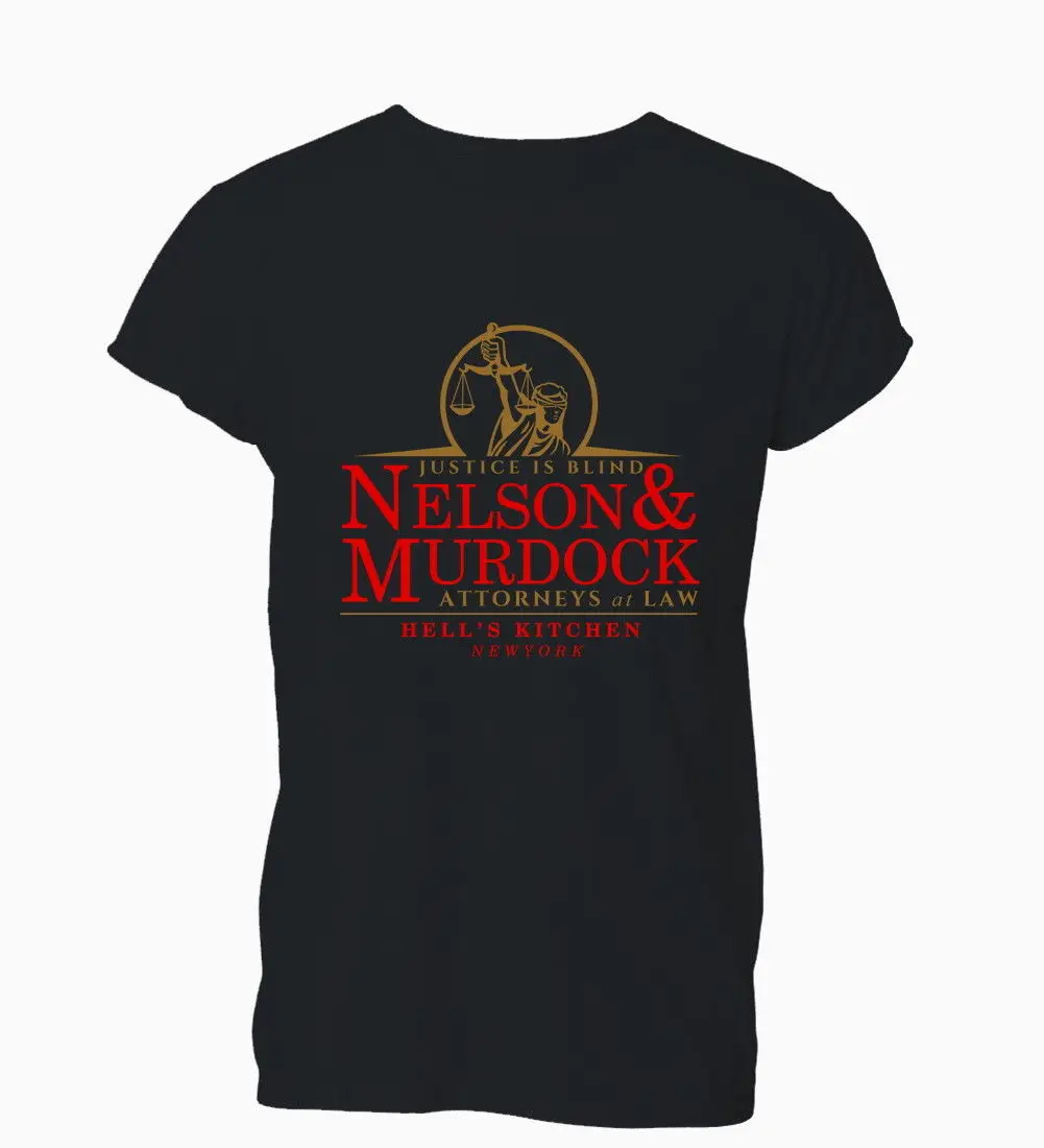 

Newest 2018 T Shirt Men O Neck Cotton T-Shirt Nelson and Murdock Attorneys At Law Justice Blind Tshirts Custom