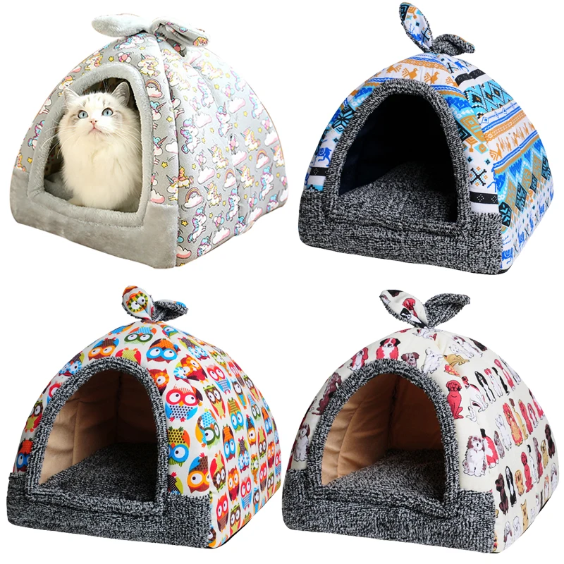 Small Pet Dog Kennel Bed Mat Cat House Blanket Unfolding To Be Thicken