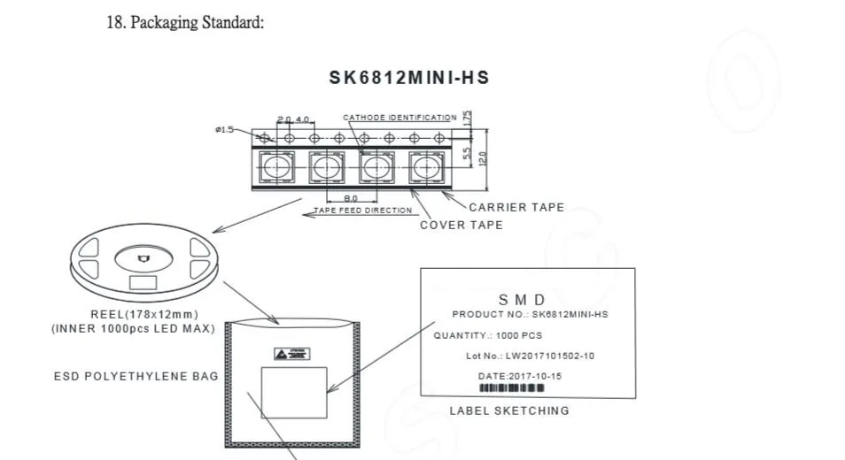 100~ 1500 шт. SK6812 светодиодный чип Пиксели 5050/3535 SMD(аналог WS2812B) индивидуально Адресуемая цифровая sk6812 RGB полный Цвет DC5V