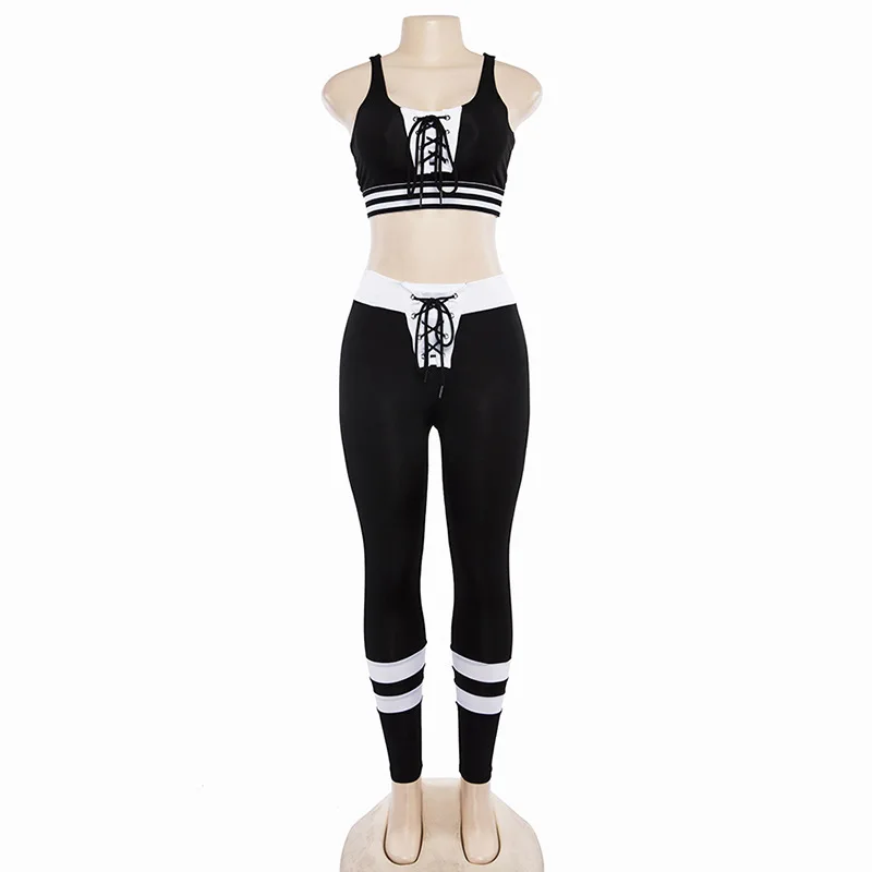 Maoxzon Для женщин комплекты сексуальные костюмы Фитнес Active Slim женщина спинки Lace up