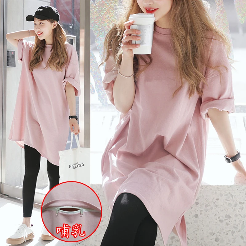 

Plus Size L-3XL pregnant Women Half Sleeves dress Summer Maternity Nursing Dresses Maternity Breastfeeding Pregnancy Clothes