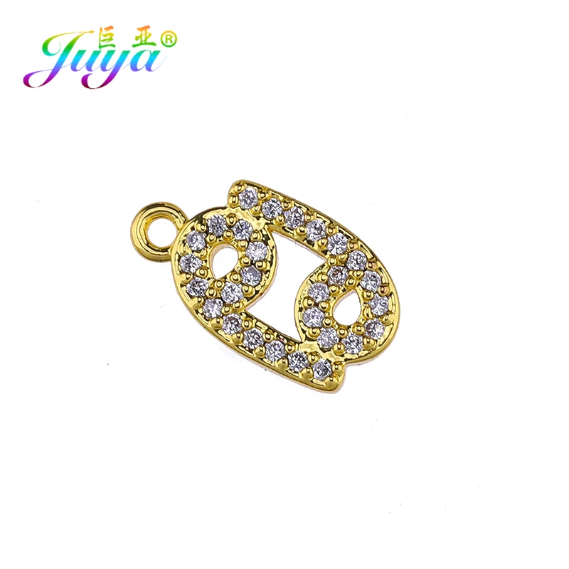 Juya DIY Золотой/Серебряный цвет 12 зодиаков созвездий кулон аксессуары Подвески для
