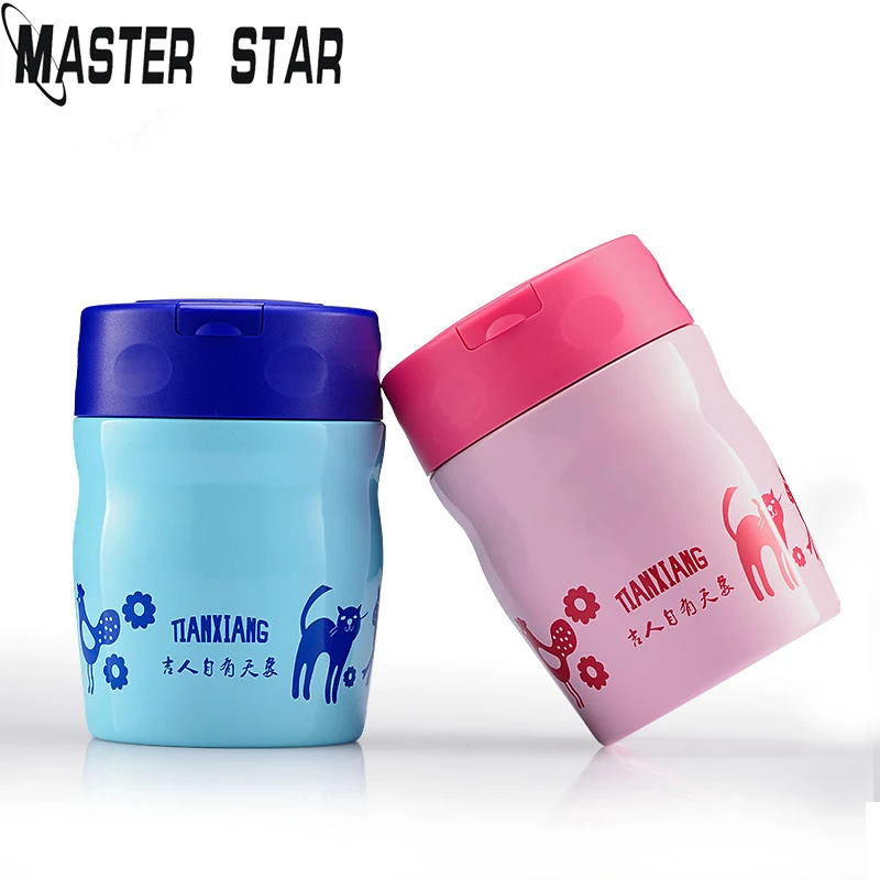 

Master Star Stainless Steel Infantile Thermal Pot Cute Pink And Blue Insulated Barrel Portable Thermal Pot For Children