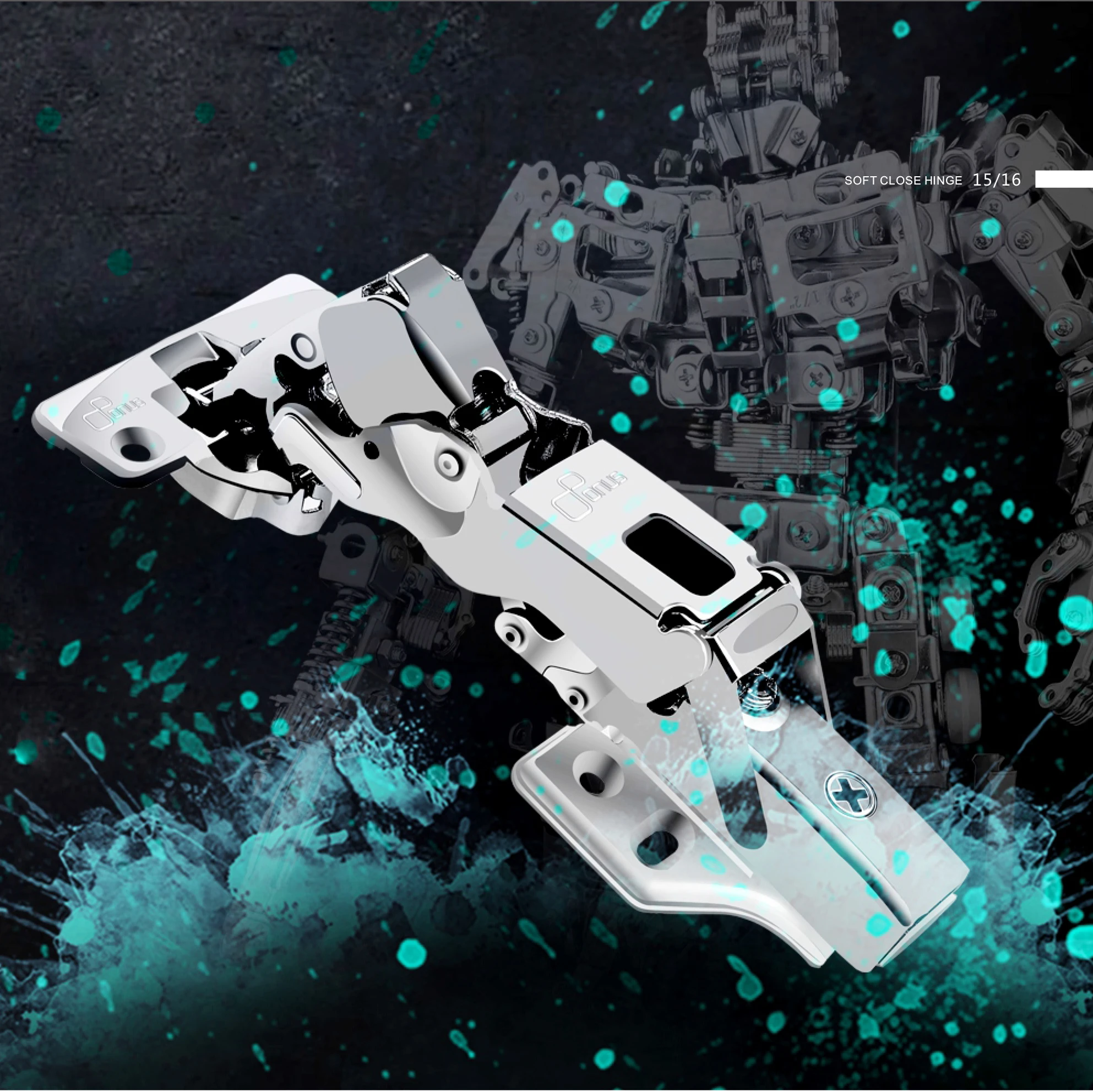 ONUS 3D Soft Closing Hinge tainless Steel Door Hydraulic Hinges Damper Buffer Soft Close For