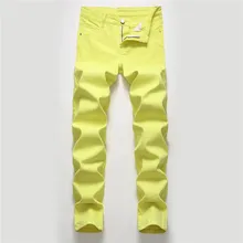 Feitong/модные Для Мужчин's Повседневное личность Slim Fit джинсы брюки для девочек