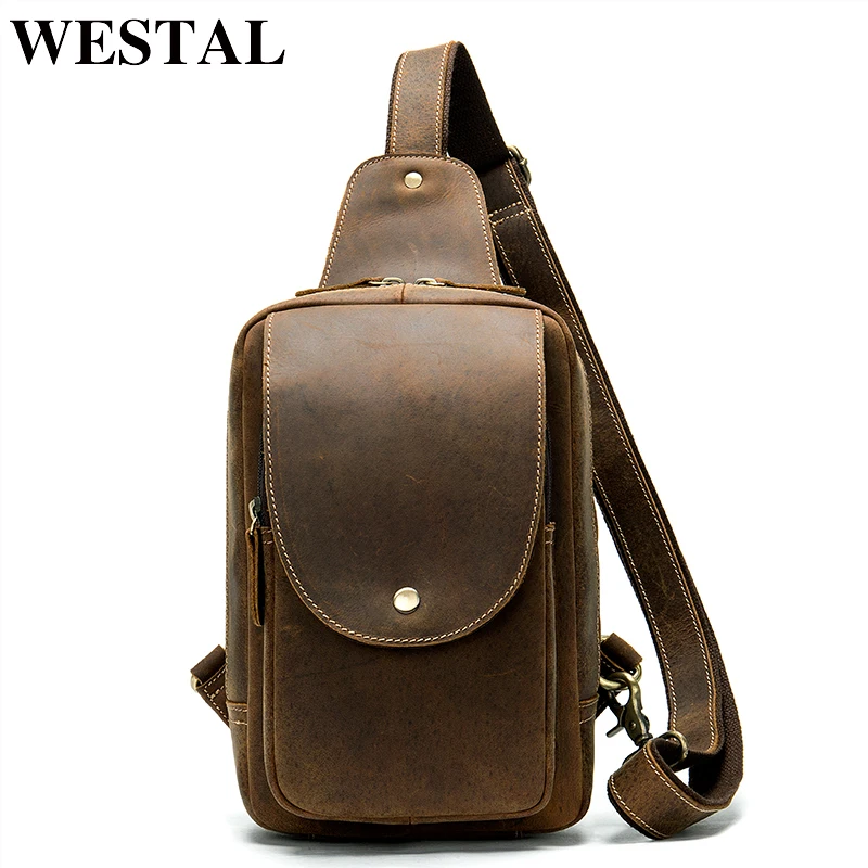 mens leather sling bag