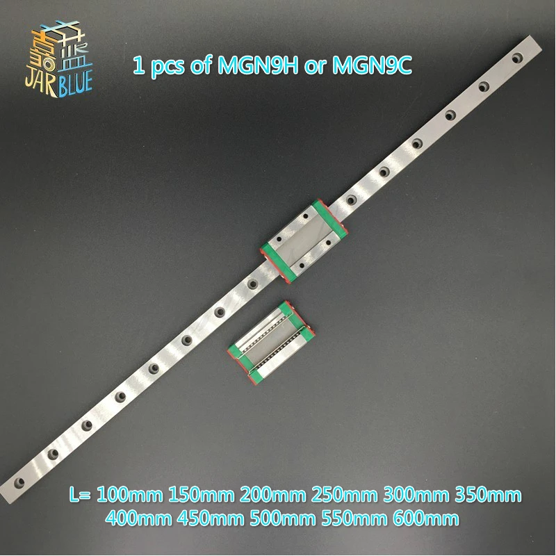 9 мм линейная направляющая Mgn9 L = 100 150 200 250 300 350 400 450 500 550 600 с длиной 1 шт. Mgn9c или