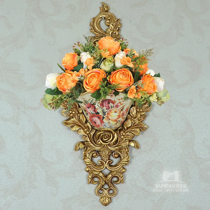 

Ретро домашние европейские высококачественные каучуковые настенные корзины каучуковые декоративные настенные украшения для дома 25019