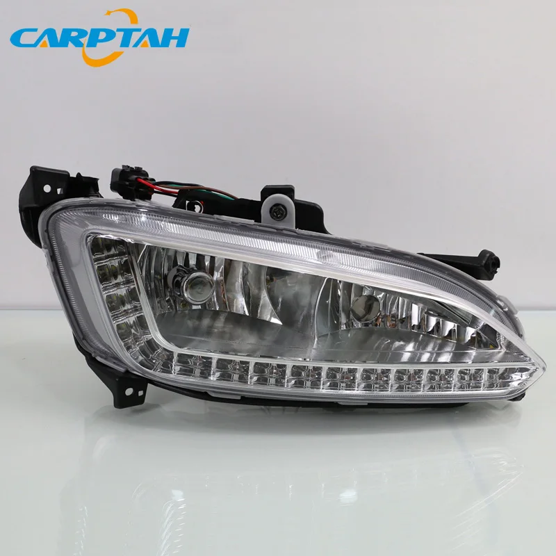 LED Daytime Running Light For Hyundai Santa Fe IX45 2013-2015 Plug&Play Waterproof 12V Fog Lamp Dec - 33010476210
