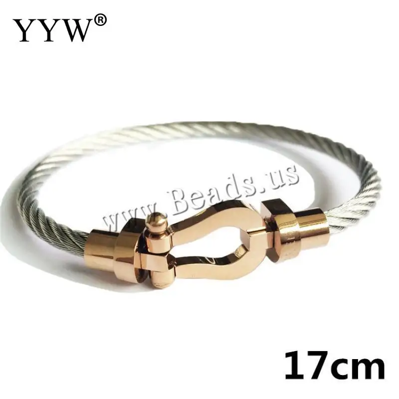 

YYW 2019 designer stainless steel jewelry brand Bracelets Women Bracelet bangles Magnet Buckle Cable Wire Men