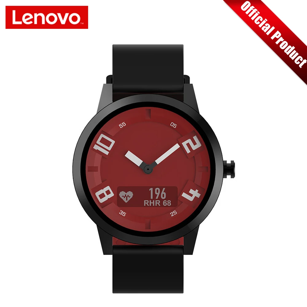 Lenovo Smart Watch Watch X Sports Edition BT5.0 Luminous Pointer Smartwatch OLED Screen Double Layer Silicone Strap Wristwatch