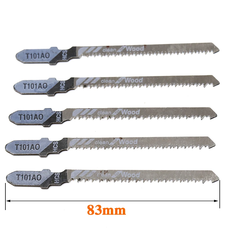 5 шт. T101AO Jigsaw лезвия набор Высокое качество лобзиков чистый срез дерева режущего инструмента 1,5-15 мм