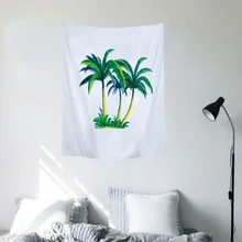 

creative fashion The sun The beach Coconut trees Wall Tapestry Hippie Retro Home Decor Yoga Beach Towel