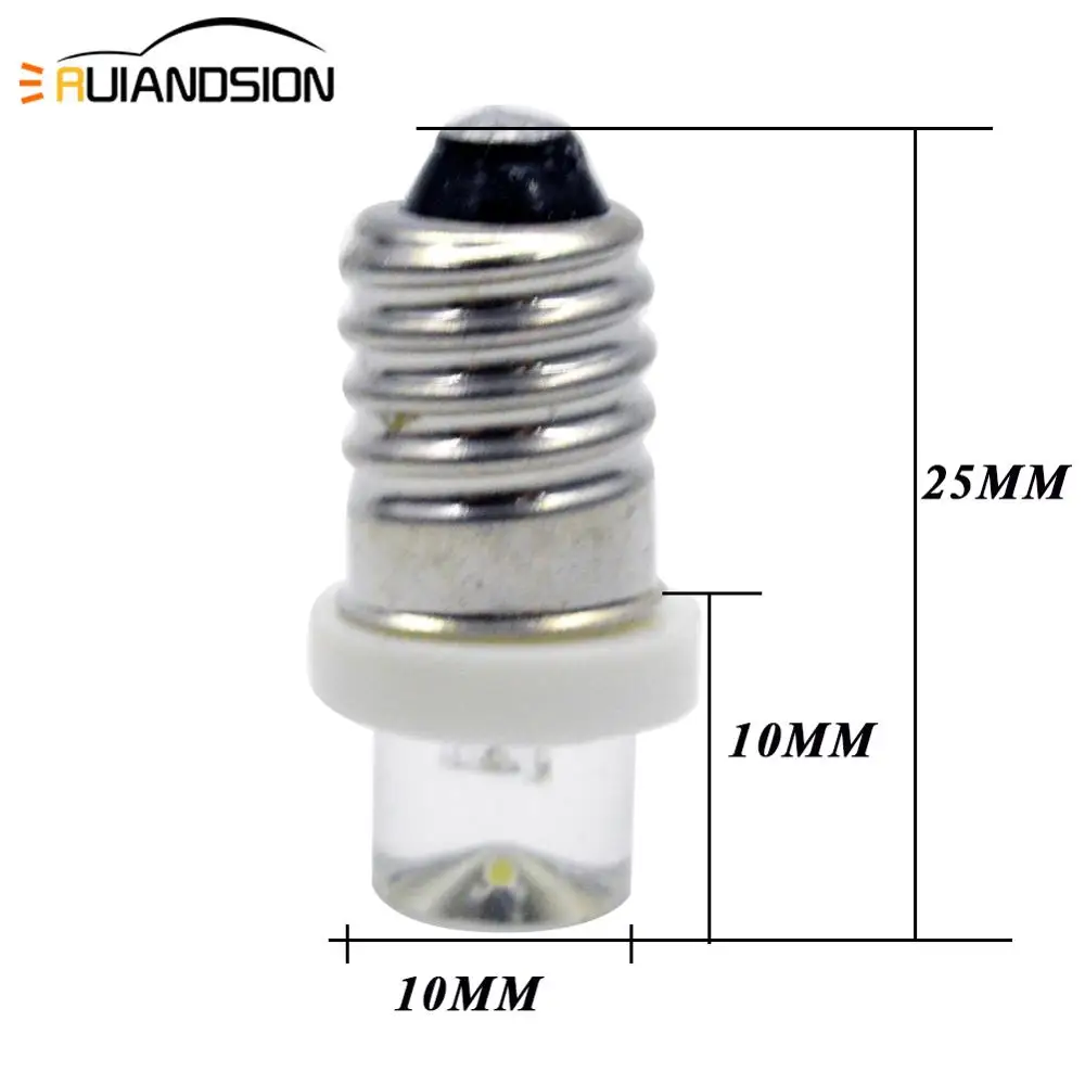 2 шт. E10 3V 6V 12V F3 1led вспышка светильник лампочка фонарь для вождения s и Глава лампы