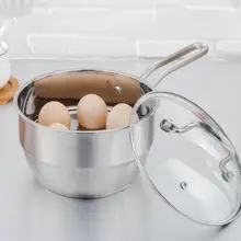 20 см многофункциональные двухслойные утолщенные антипригарные из нержавеющей стали молочные суповые горшки бойлеры кастрюли пароварки с длинной ручкой стеклянные крышки