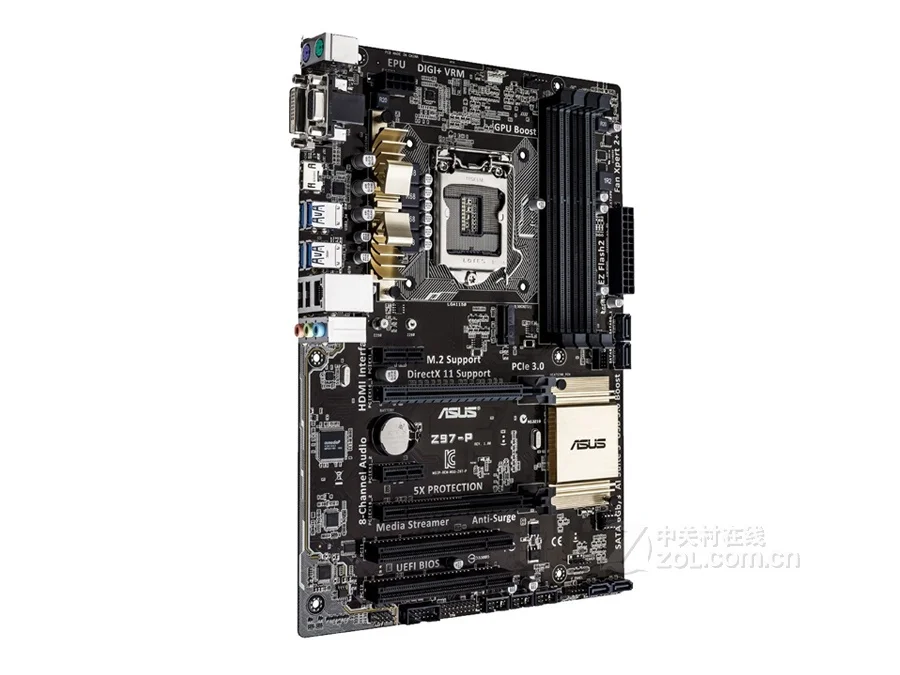 LGA 1150 DDR3 Z97 для ASUS Z97-P оригинальная материнская плата USB 3,0 32G Z97P настольная материнская плата SATA 3 материнская плата PCI-E X16 б/у