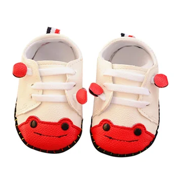 

Newborn Infant Baby Shoes Boys First Walkers Small Frog Sewing Bag Toddler Shoes Rubber Sole Baby Shoes 6-18M New