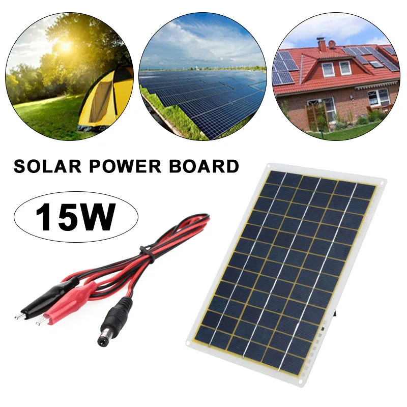 

Durable Solar Charging Equipment 27*18.5*0.3cm 15W IP65 Phone Charger DIY Powered Home Improvement Travel Camp Car Solar Energy