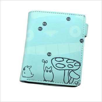 

Anime My Neighbor Totoro Light Blue PU Purse/Penny Wallet with Button Type C