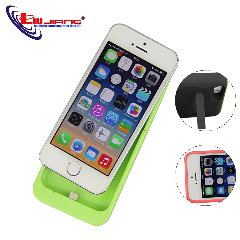 

WOJOQ External Backup 5s Battery Charger Case Power Bank Pack for iPhone 5 5S 5C SE Powerbank Charging Case 2200mAh