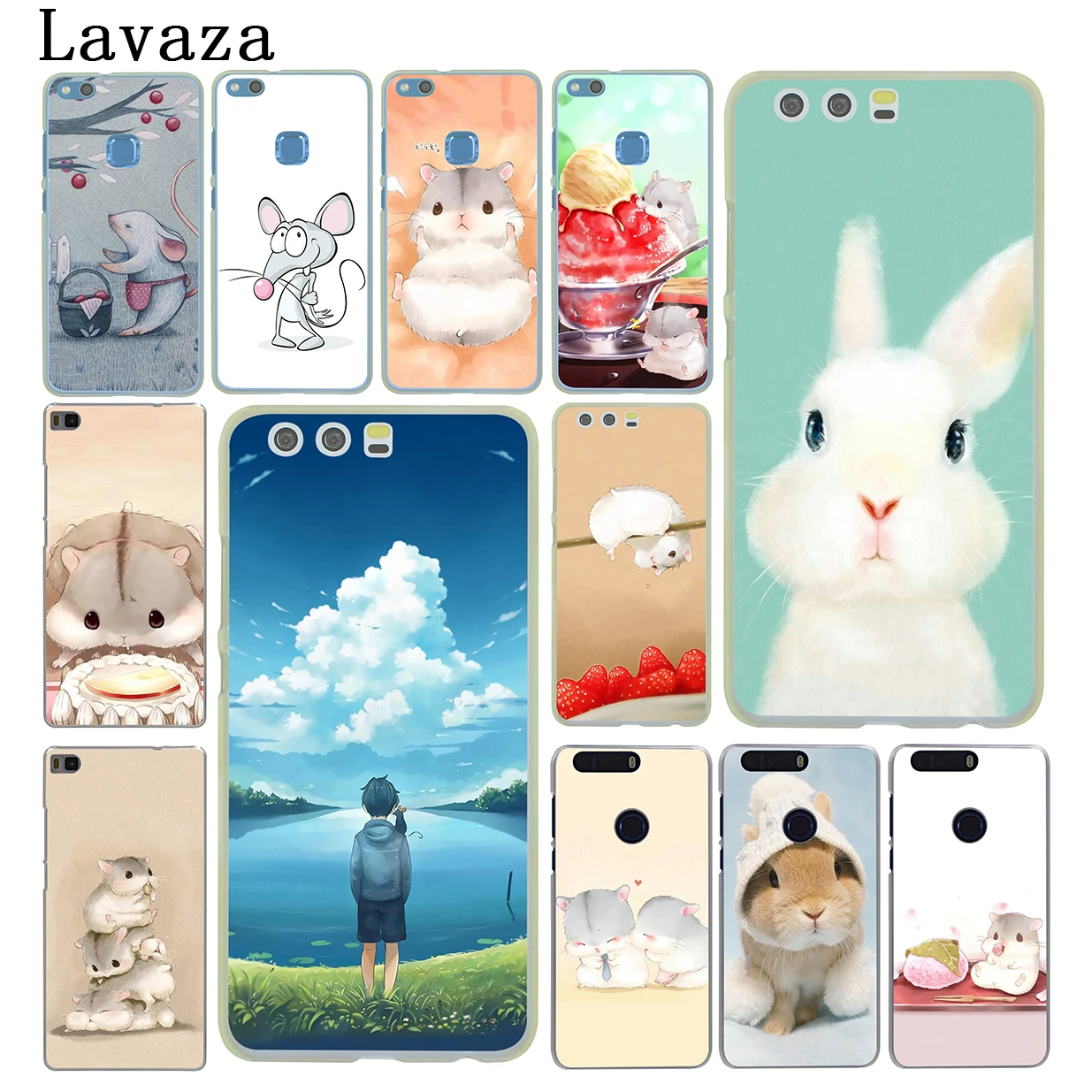 

Lavaza Rabbit mouse Hamster Hard Phone Cover for Huawei P8 P9 P10 P20 P30 Lite Plus P20 P30 Pro P smart 2019 Case