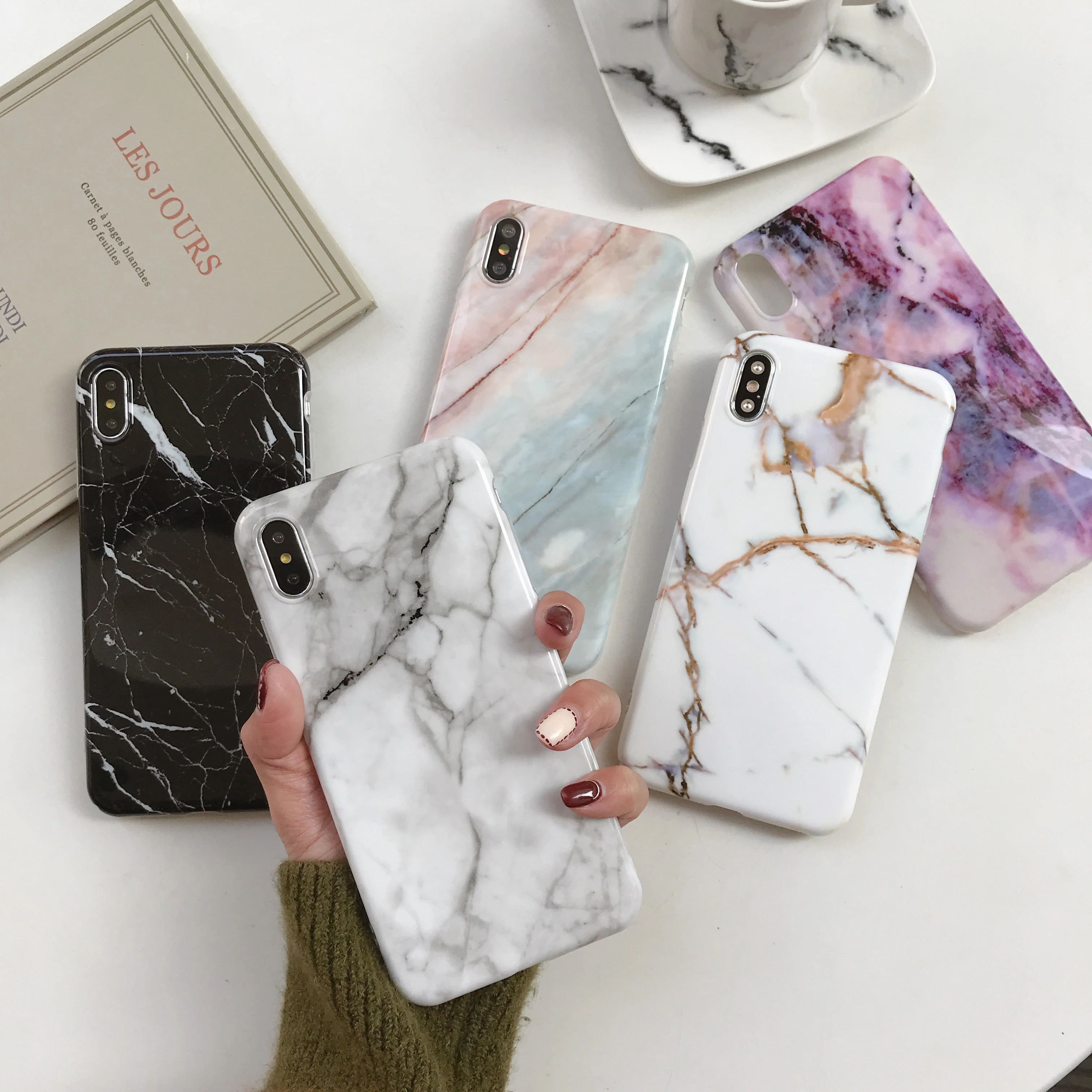 Fundas de mármol X para iphone X XS Max funda suave TPU contraportada para iphone XS XR iphone 8 7 6 funda para teléfono 6S Plus Fundas de mármol X para iphone X XS Max funda suave TPU contraportada para iphone XS XR iphone 8 7 6 funda para teléfono 6S Plus