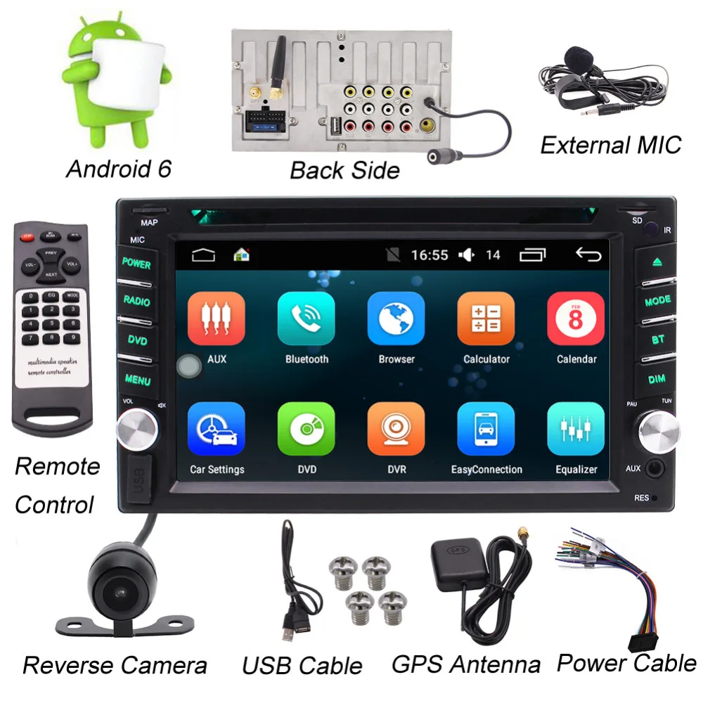 Double DIN Android Stereo Receiver In Dash Car Head Unit car DVD Player