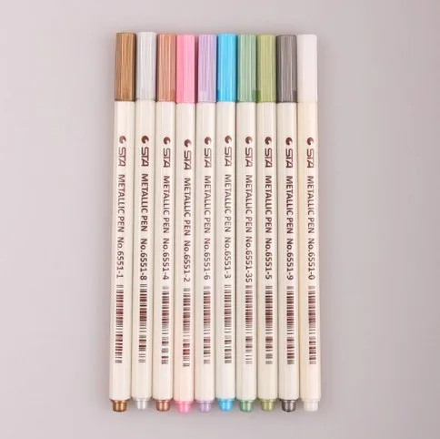 

1 PCS Colorful STA Metallic Marker Pen 10 Colors DIY Scrapbooking Crafts Waterproof Oil Pen Art Marker Pen Stationery