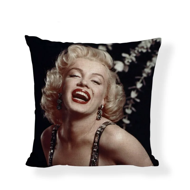 Сексуальный Чехол на подушку Мэрилин Монро 45x45 см, зонт для женщин, дома, спальни, дивана, гостиной, украшения, подарок, Льняные Наволочки с принтом