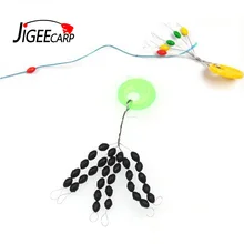 JIGEECARP 20 комплектов для ловли карпа и соленой воды рыболовные снасти и поплавок резиновые стоп/пробки черная оливковая форма космические бобы резиновое сухожилия