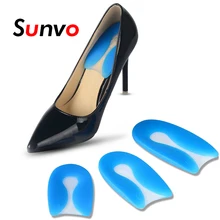 Sunvo медицинские u-образные вставки для подошвенного фасциита силиконовый разделитель для пальцев ног/Уход за ступнями гель амортизация Высокий каблук обувь Подушка стельки