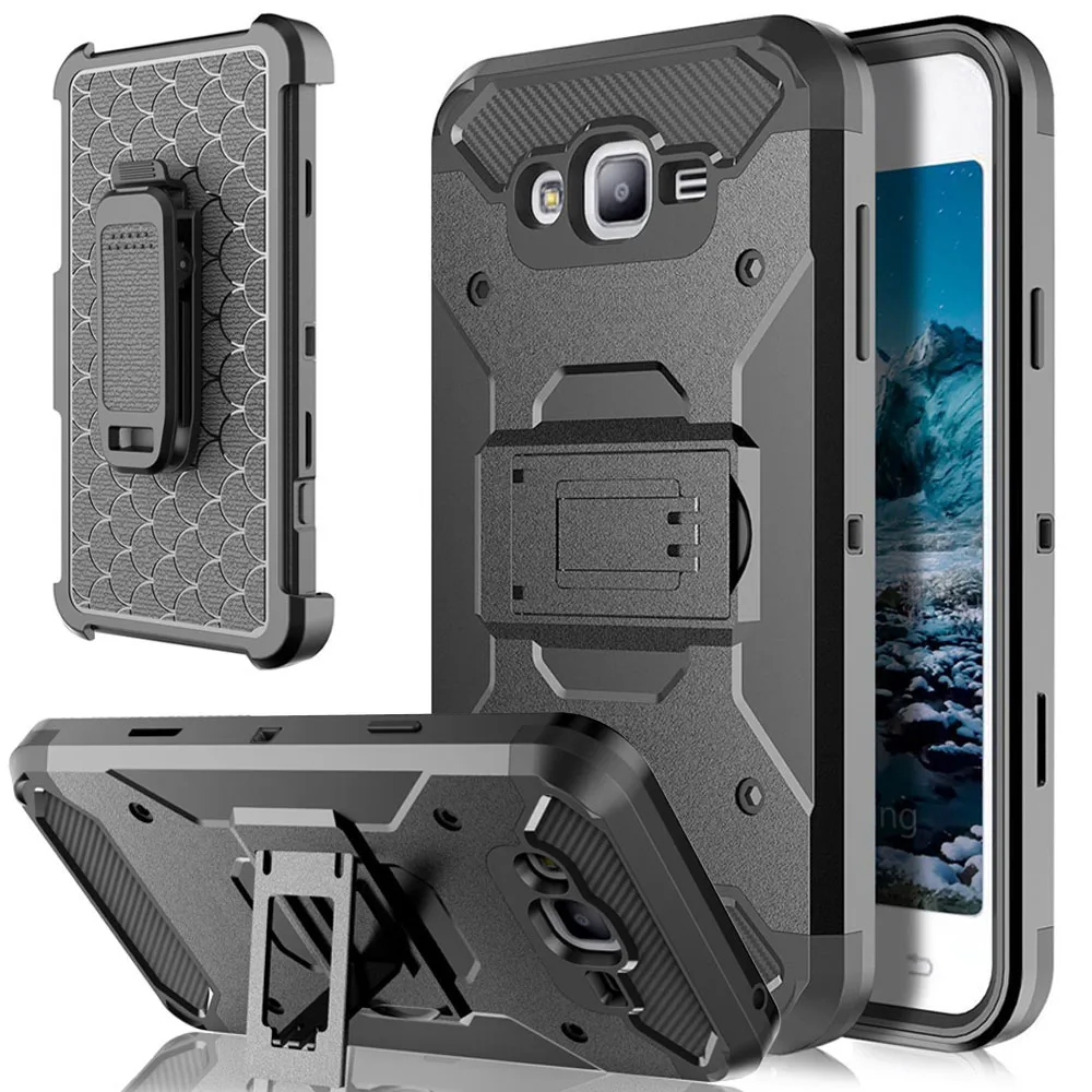 

Luxury Armor Case Kickstand Belt Clip Holster Cover For Samsung J7 2015 J3 2016 On5 G530 S7 J5 J7 Prime S8 S9 S10 Plus E Note 8