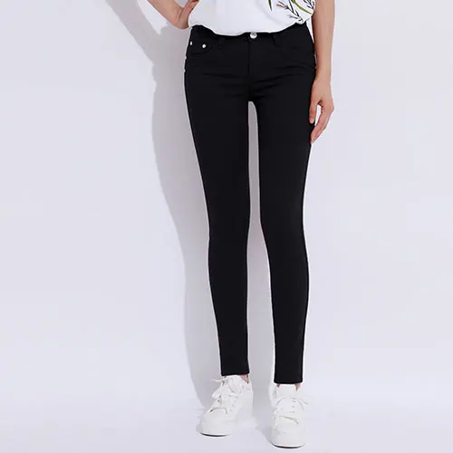 Белые джинсы, женские брюки размера плюс, яркие панталоны, женские черные обтягивающие джинсы, женские длинные штаны большого размера, джинсы для женщин 9851 - Цвет: Black