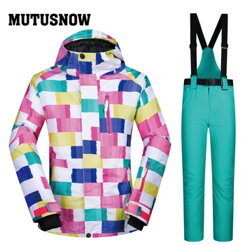 

2020 High Quality Ski Jacket Women Set Windproof Waterproof Breathable Clothes Thermal Ski Suit Snowboard Jacket And Snow Pants