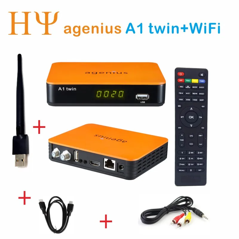 

Genuina agenius A1 Twin Tuner IKS SKS ACM H.265 DVB-S2 Satellite Receiver ACM NEWCAM CCCAM Vod H.265 USB wifi Youtube 3G