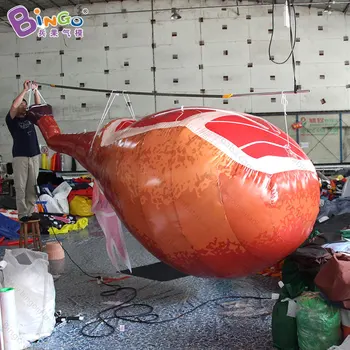 

Factory outlet customized logo 4 meters inflatable ham for shop decoration or in funny party etc / big ham