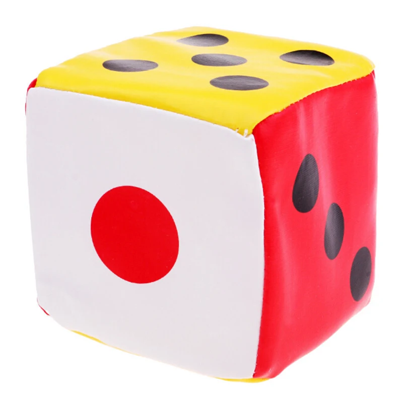 10cm Large Leather Sponge Dice Six Sided Dice For Game Toy Teaching Xmas Gifts