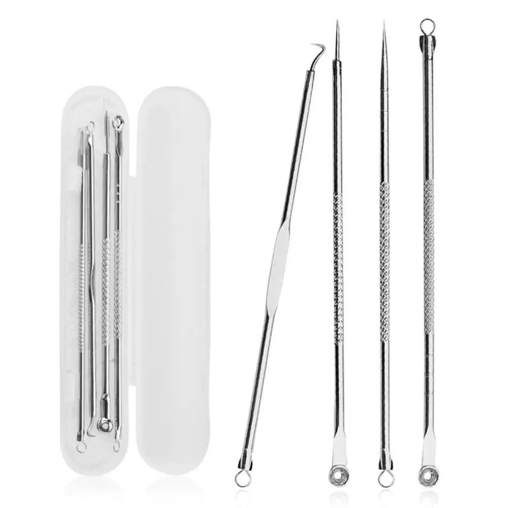 

Closed Acne Needle Blackhead Acne Beauty Pin Squeeze Pox Acne Needle 4PCS Pore Cleanser Tool