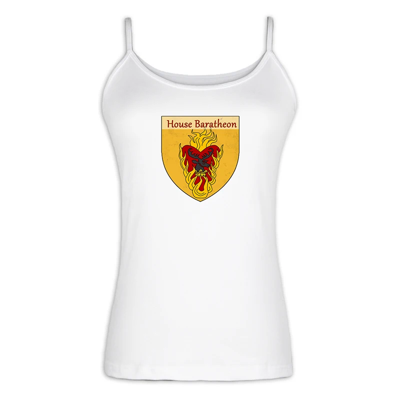 ibSingletS2161W Олень Игра престолов дом Баратеонов из стрекозы наши яростные сексуальные дамские, женские жилеты майка хлопковые топы на лямках - Цвет: ibSingletS2161W