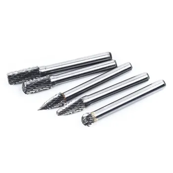 

5Pcs Tungsten Carbide Burr 1/4\\\\\\\\\\\\\\\" 6mm Engraving Rotary Cutter Files for DIY Tools