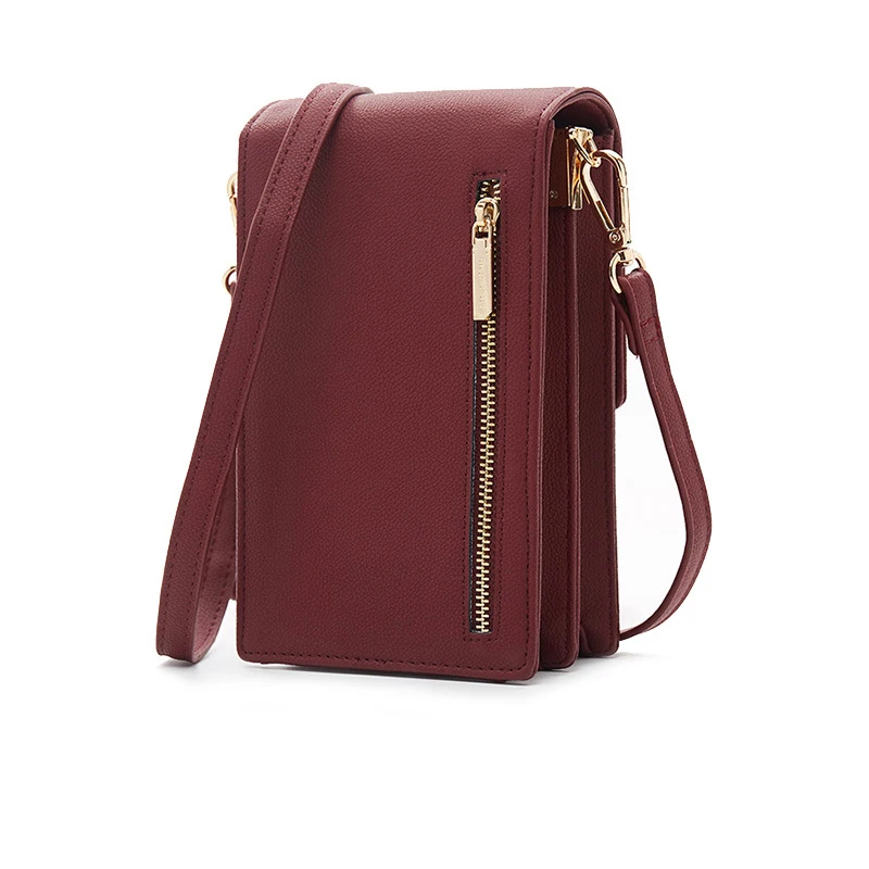  Brand Designer Mini Women Shoulder Bags PU Leather Phone Crossbody Bag Ladies Purse Zipper Clutch F - 4000002432571