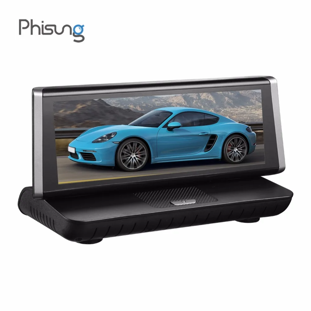 

Phisung E02 8in FHD 1080P Car DVR Camera Video Recorder 4G WiFi Rearview Mirror Digital Recorder Android Dash Cam