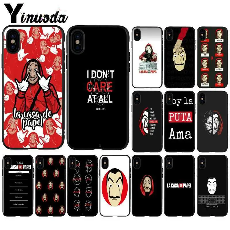 

Yinuoda Spain TV La Casa de papel Light Weight Mobile Case for Apple iPhone 8 7 6 6S Plus X XS MAX 5 5S SE XR Cell Cases