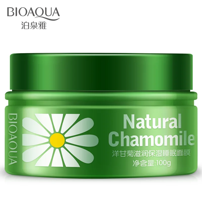 BIOAQUA Chamomile Moisturizing Nourishing Mask Plant Oil Control Shrink Pores Smooth Face Cream Anti Acne Black Head Skin Care | Красота и