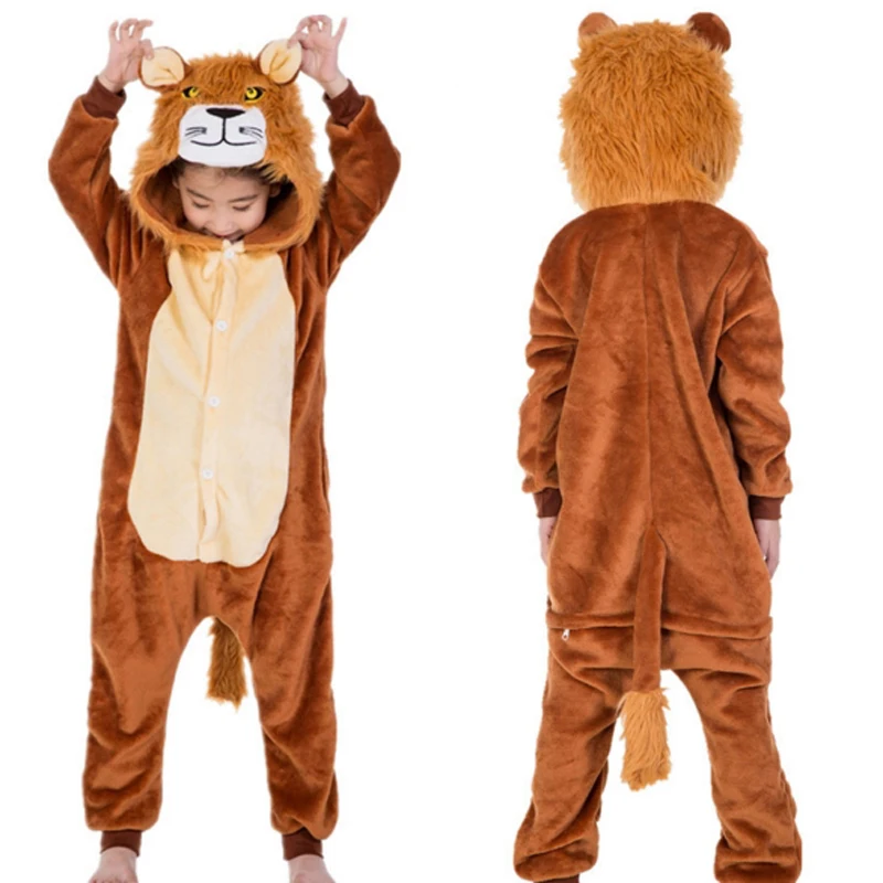 Kigurumi Onesie/Детская Пижама с животными; детская зимняя Фланелевая пижама с единорогом; маскарадные пижамы для мальчиков и девочек; одежда для сна; Детский комбинезон